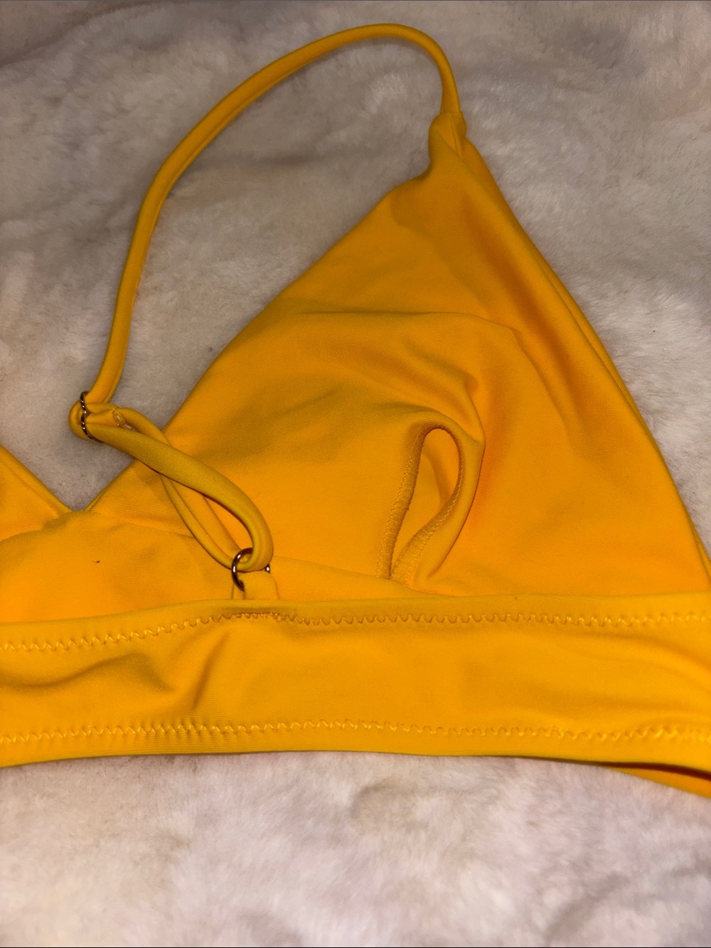 SHEIN Sunny Yellow Triangle Bikini Top - Picture 4 of 4